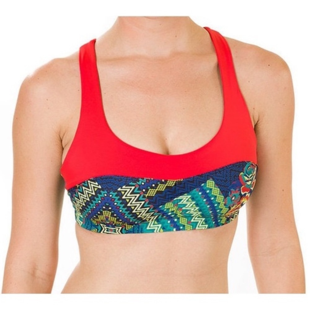 Onzie Sweetheart yoga bra 355 Espana/Coral m/l nwot